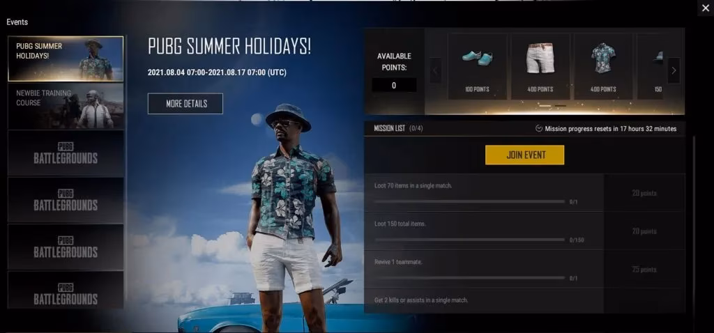 pubg-summer-special-drops-missions-points-and-the-art-of-sweating-for-cosmetics-image-0